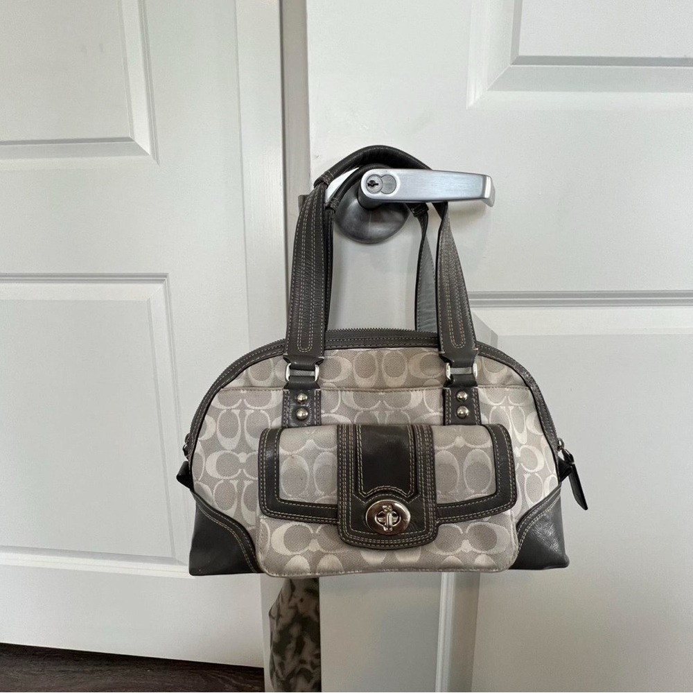 Vintage Grey Coach Bag